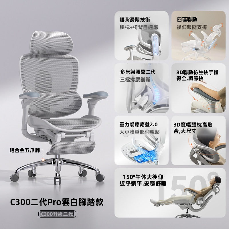 西昊 SIHOO C300 Pro 人體工學椅 香港人體工學椅細節圖 2